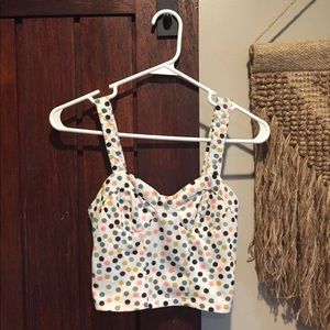 Pins & Needles polka dot crop top
